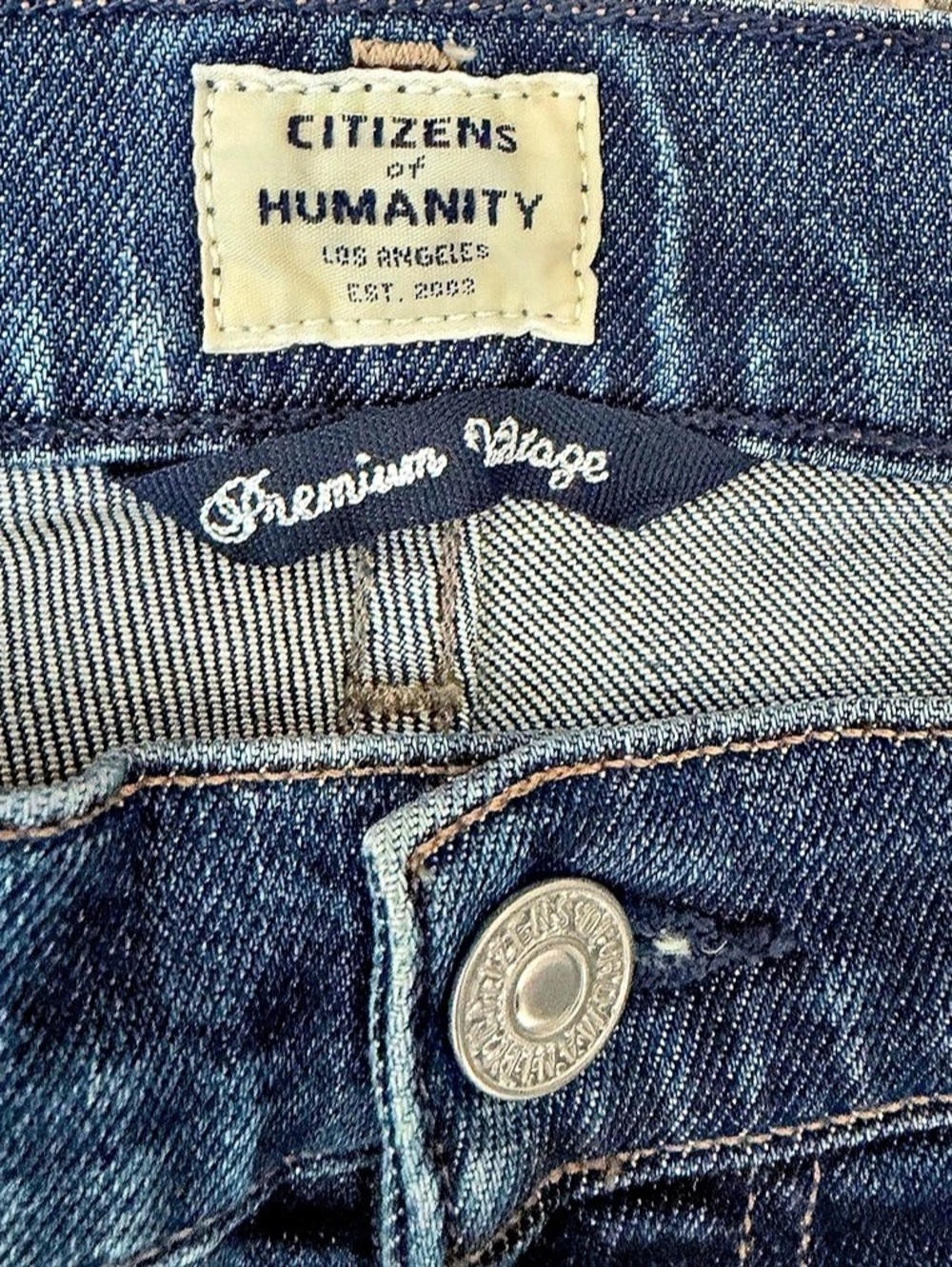 Citizens of Humanity Harlow Ankle High Rise Slim Jeans Blue Waist 26